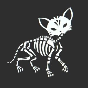 Skeleton Cat Decal